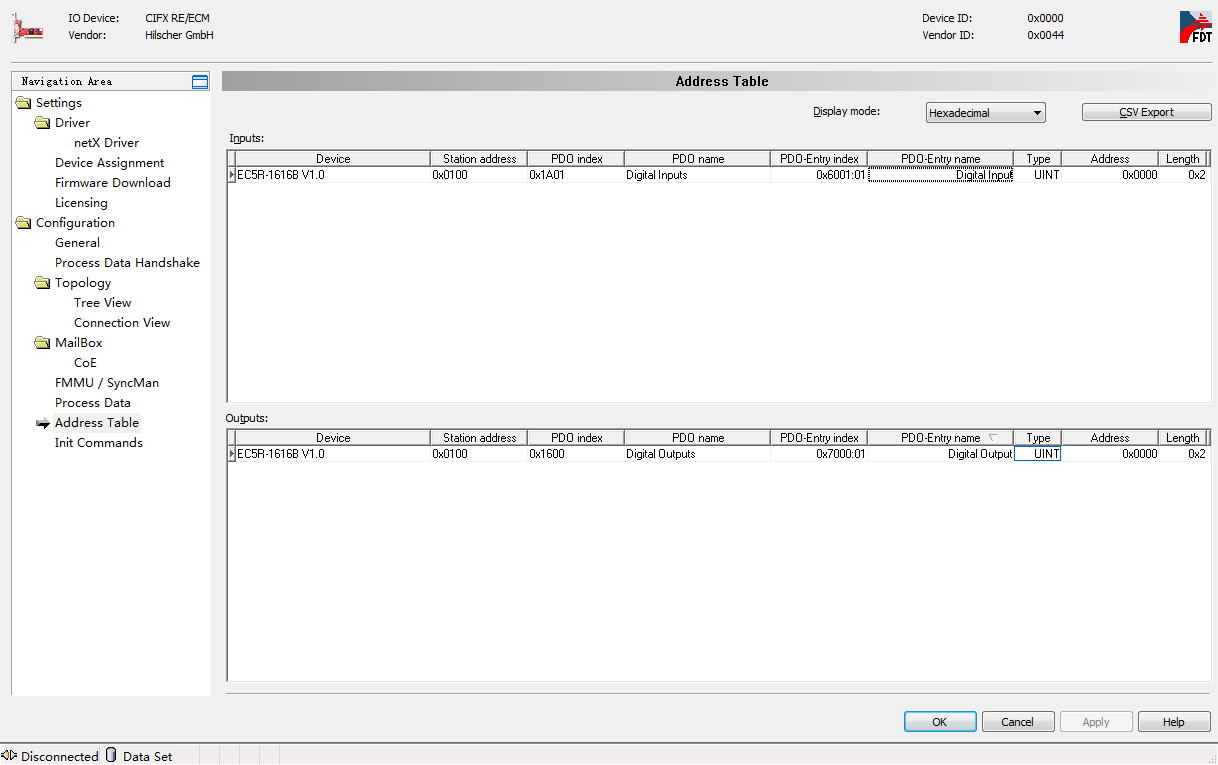 How do I complete the EtherCAT configuration of the EC5R-1616B on a Hilscher CIFX 50-RE board?