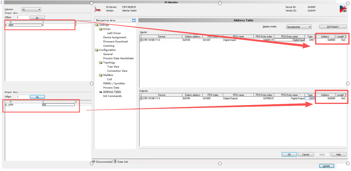 How do I complete the EtherCAT configuration of the EC5R-1616B on a Hilscher CIFX 50-RE board?