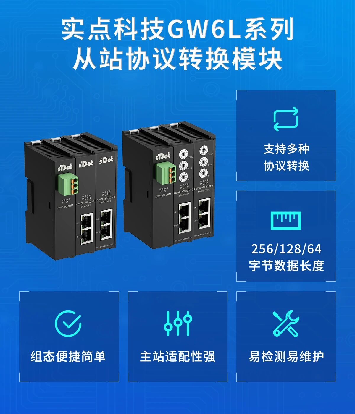 Solidot GW6L Series slave protocol Conversion module Introduction